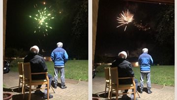 Firework display at Larchwood care home